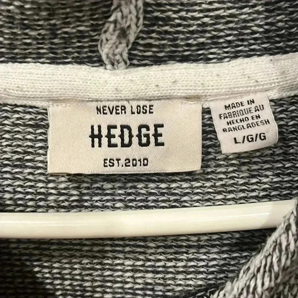 [L]Never Lose Hedge Two Tone Gray Knit Pull Over  Hoodie Sweater - Picture 3 of 7